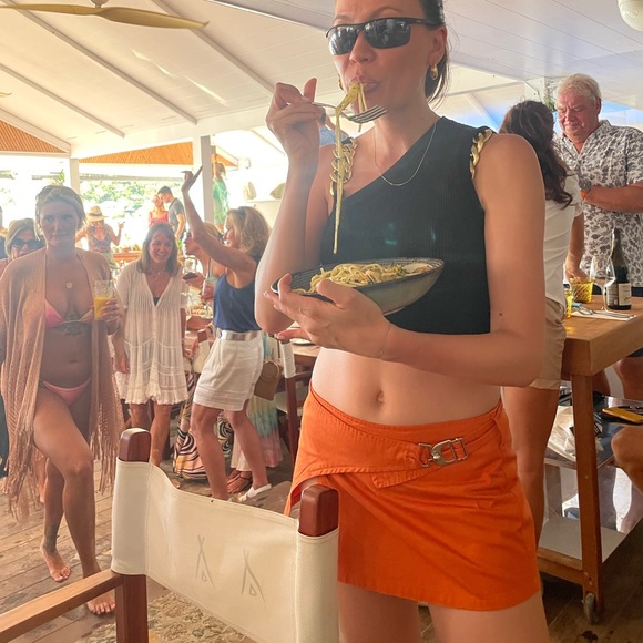 EBdenim orange slit skirt - Picture 6 of 6